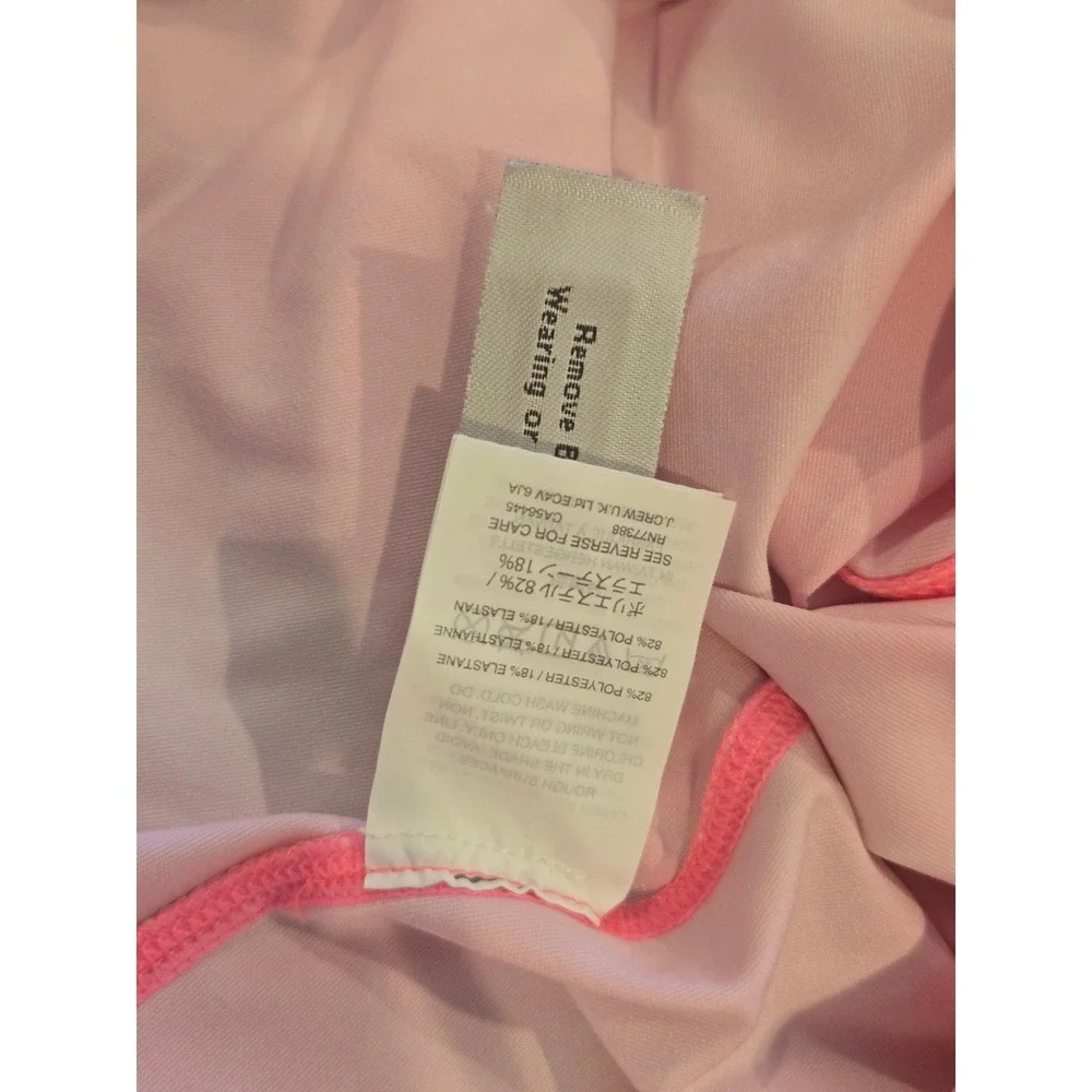 Crewcuts J.Crew Girls Rash‎ Guard UPF 50+ Pink Tie Dye Swim Shirt Size 10